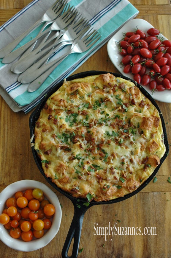 strata-with-spicy-Italian-sausage-Gruyere-spinach-and-shallots-by-Simply-Suzanne's-at-Home