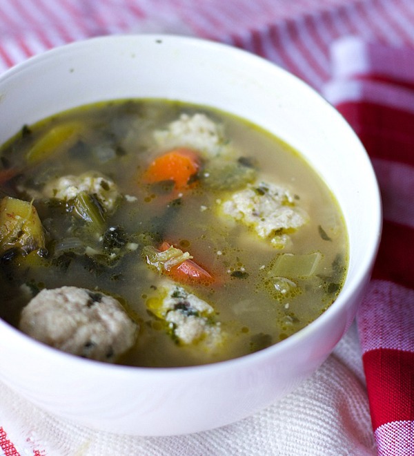 Italian-wedding-soup-with-ricotta-meatballs